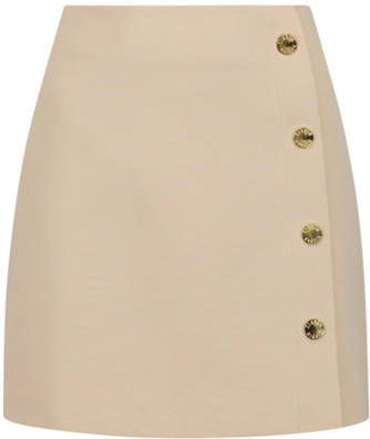 Nikkie Mini Skirt With Buttons , Beige, Dames online kopen