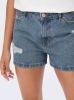 ONLY high waist jeans short ONLJAGGER medium blue denim online kopen