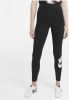 Nike Sportswear Essential Legging met hoge taille en graphic voor dames Black/White Dames online kopen