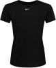 Nike Dri FIT One Damestop met aansluitende pasvorm en korte mouwen Black/White Dames online kopen