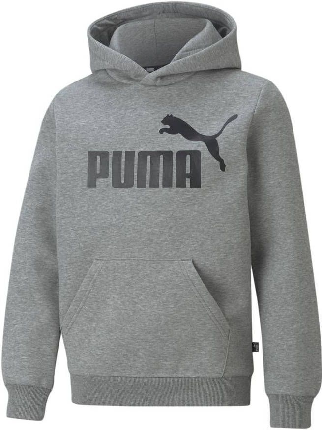 PUMA Hoodie Essentials Big Logo Grijs/Zwart Kinderen online kopen