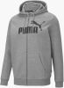 PUMA Essential Big Logo Full Zip Hoodie Grijs Zwart online kopen