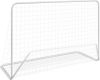 VidaXL Voetbaldoel Met Net 182x61x122 Cm Staal Wit online kopen