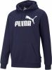 PUMA Essential Big Logo Fleece Hoodie Donkerblauw online kopen