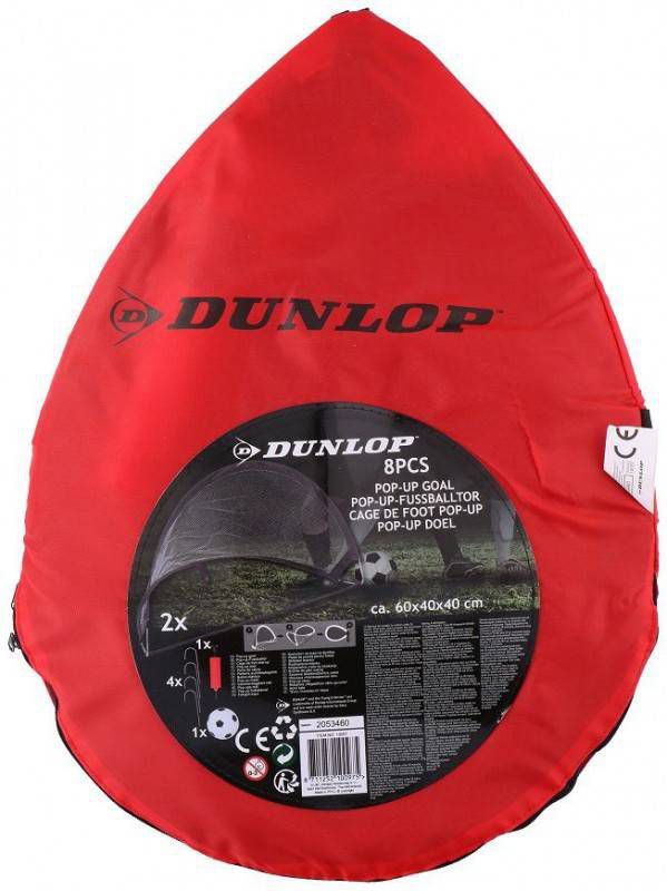 Dunlop 2 Pop up Doeltjes Met Mini Bal, Haringen, Handpomp En Draagtas 60x60x40cm online kopen