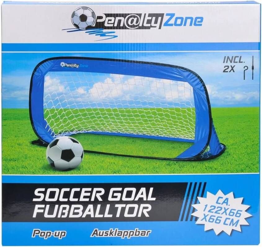 Penalty Zone Voetbalgoal Pop up Blauw 122 X 66 X 66 Cm online kopen