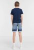 JACK & JONES JUNIOR regular fit jeans bermuda JJIRICK stonewashed online kopen