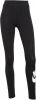 Nike Sportswear Essential Legging met hoge taille en graphic voor dames Black/White Dames online kopen