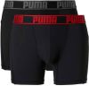 Puma Men's 2 Pack Active Boxers Black/Red S Zwart online kopen