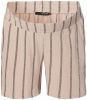 Supermom gestreepte regular fit korte zwangerschapsbroek beige/zwart online kopen